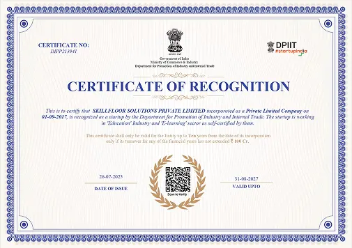 Skillfloor Certificate