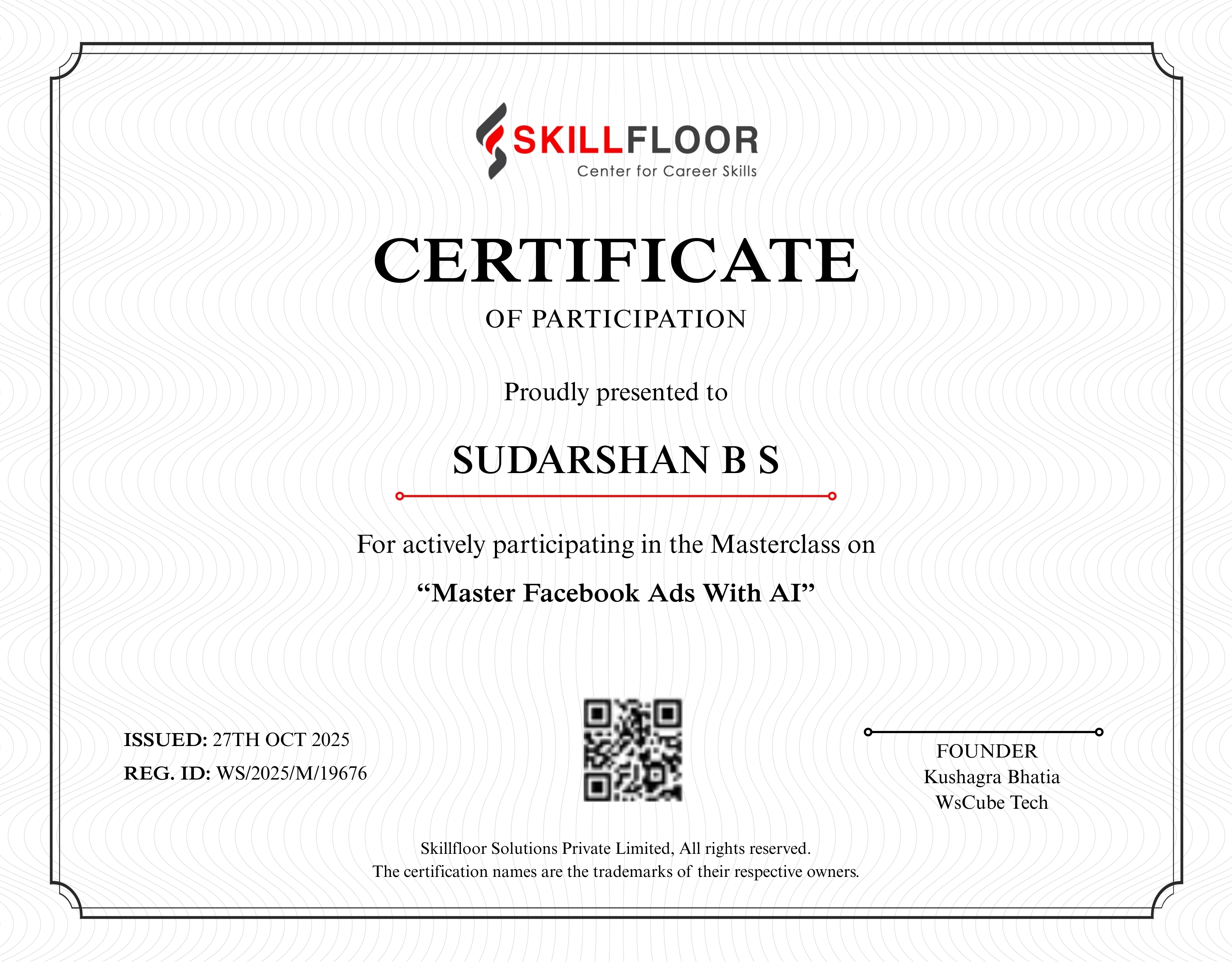 Certificate of Recognition